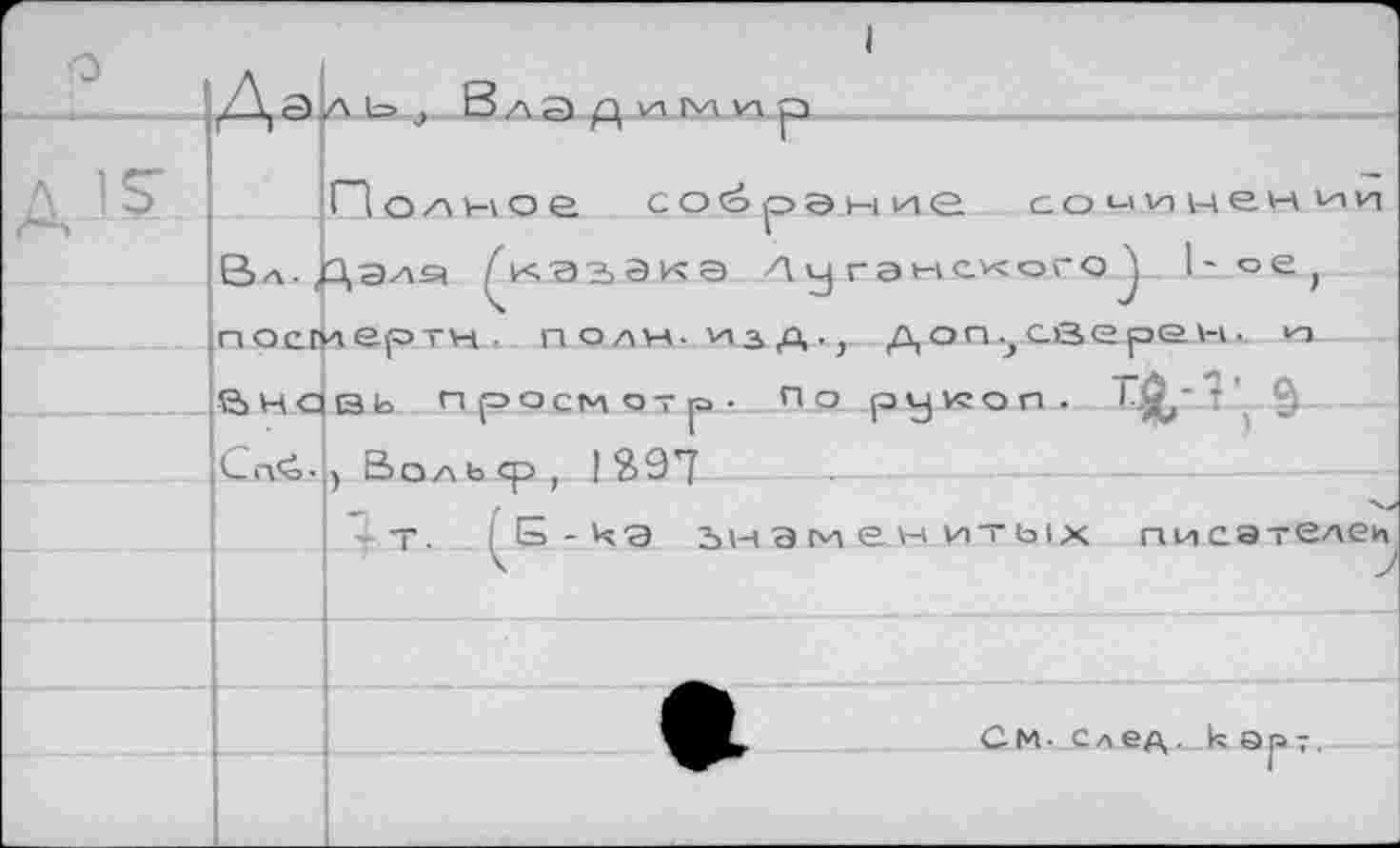 ﻿p	Да	1 Зла^имир ........	. ......
A	in	П о а н о e сойрэние сочинении Q.9asi /^кааэкэ Аигэнского '. l-oe
л--«	Ba.	
	n оси	4 к	a	J	’ лерth- поанизд.? доп^озерени. и
	H <3	Ob просмотр- По pyvcorij	9 ) Вольер, 1 S97 	 —.	Б - чэ ьнаменитых писателей
	c^.	
		
		
		СМ- След. карт.
		